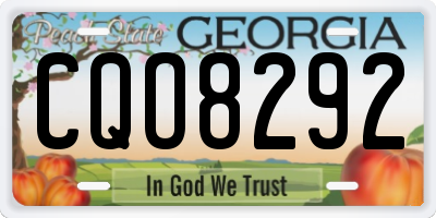 GA license plate CQO8292
