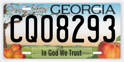 GA license plate CQO8293