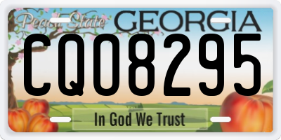 GA license plate CQO8295