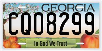GA license plate CQO8299