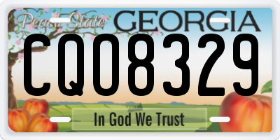 GA license plate CQO8329