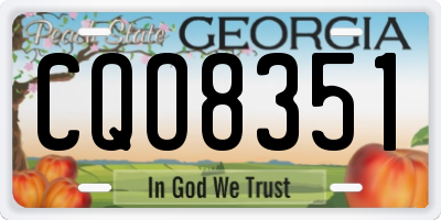GA license plate CQO8351