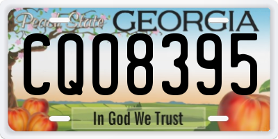 GA license plate CQO8395