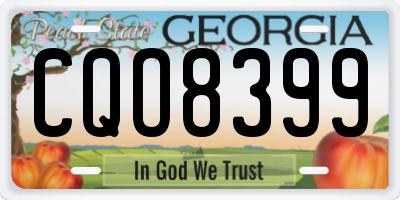 GA license plate CQO8399
