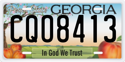 GA license plate CQO8413