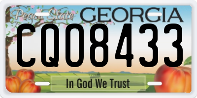GA license plate CQO8433