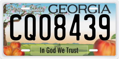 GA license plate CQO8439