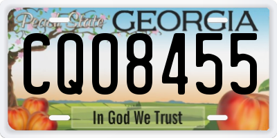 GA license plate CQO8455