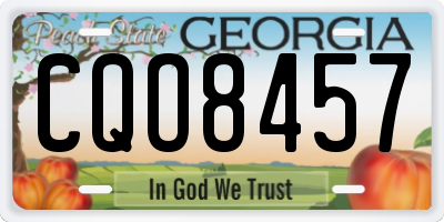 GA license plate CQO8457