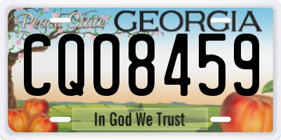 GA license plate CQO8459