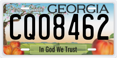 GA license plate CQO8462