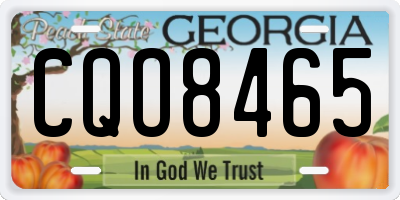 GA license plate CQO8465