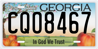 GA license plate CQO8467