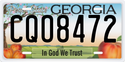GA license plate CQO8472
