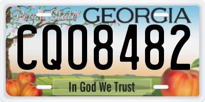 GA license plate CQO8482