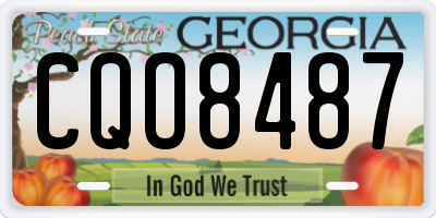 GA license plate CQO8487