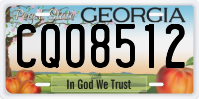 GA license plate CQO8512