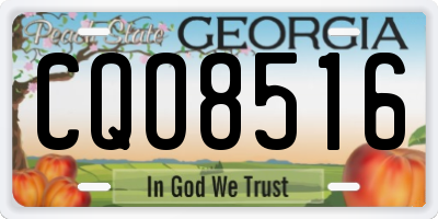 GA license plate CQO8516