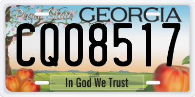 GA license plate CQO8517