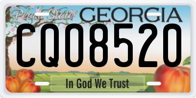 GA license plate CQO8520