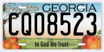 GA license plate CQO8523