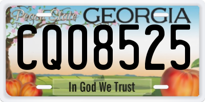 GA license plate CQO8525