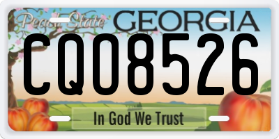 GA license plate CQO8526