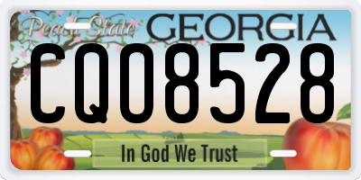 GA license plate CQO8528