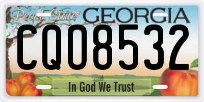 GA license plate CQO8532