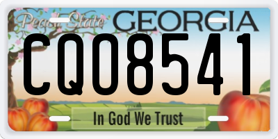 GA license plate CQO8541