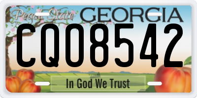 GA license plate CQO8542
