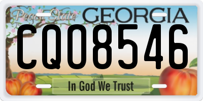 GA license plate CQO8546