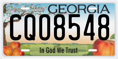 GA license plate CQO8548