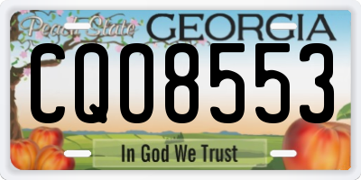 GA license plate CQO8553