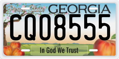 GA license plate CQO8555