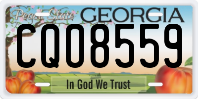 GA license plate CQO8559