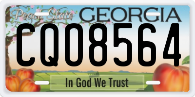 GA license plate CQO8564