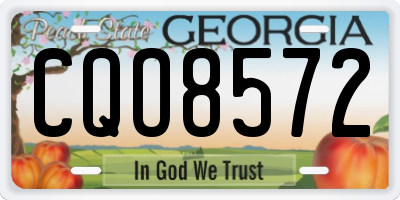 GA license plate CQO8572