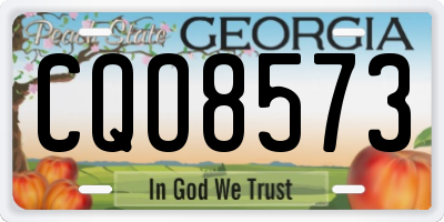 GA license plate CQO8573