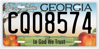 GA license plate CQO8574