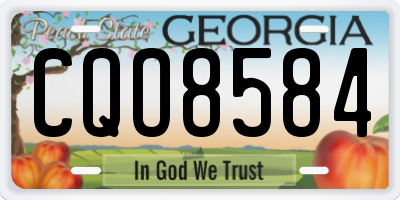 GA license plate CQO8584