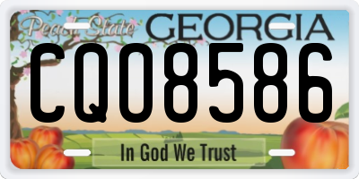 GA license plate CQO8586