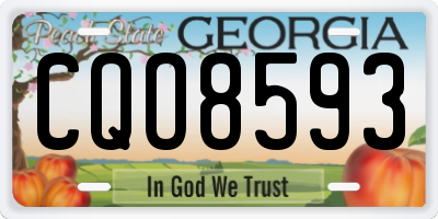 GA license plate CQO8593