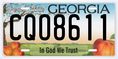 GA license plate CQO8611
