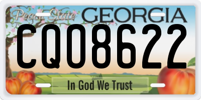 GA license plate CQO8622
