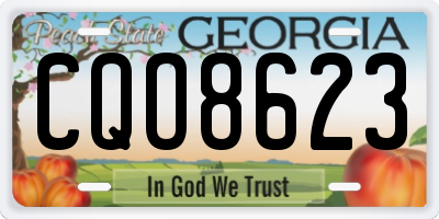 GA license plate CQO8623