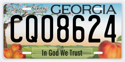 GA license plate CQO8624