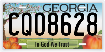 GA license plate CQO8628