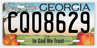 GA license plate CQO8629