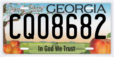 GA license plate CQO8682